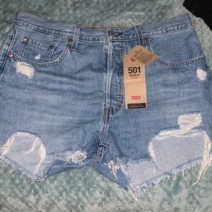 Brand new Levi 501 cut off shorts